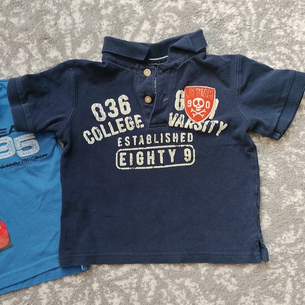 Lot of toddler boys size 18-24 months spring and summer collared shirts - Picture 6 of 7